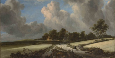 Ausschnitt aus: Jacob van Ruisdael, Wheat Fields, ca. 1670, Metropolitan Museum of Art CC0 1.0